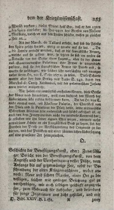 Geschichte der Bevestigungskunst.