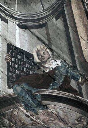 Heilige Dreifaltigkeit, Teufelssturz, Propheten und Heilige in Scheinarchitektur