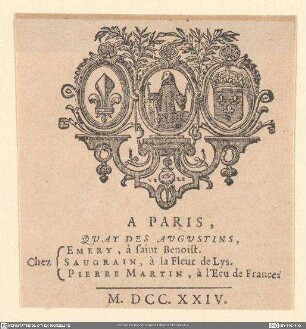 Druckermarke Emery / Saugrain / Martin, Pierre