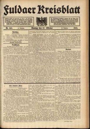 Ausgabe vom Montag, den 27. Oktober 1913.