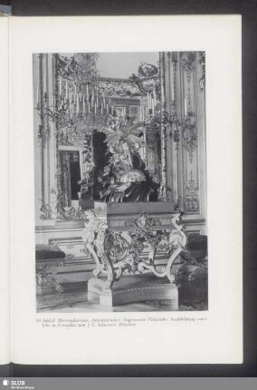 59. Schloß Herrenchiemsee. Arbeitszimmer. Sogenannte Felsenuhr, Nachbildung einer Uhr in Versailles von J. C. Schweizer München