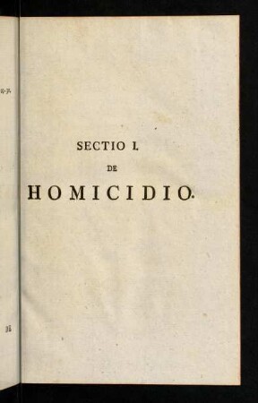1-204, Sectio I. De Homicidio.