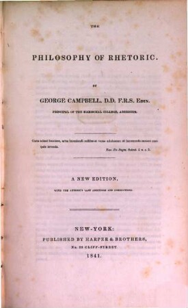 The Philosophy of Rhetoric