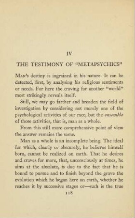 IV. The testimony of "metapsychics"
