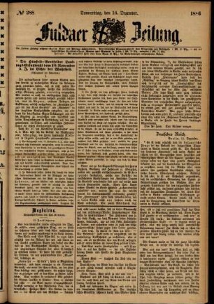 Ausgabe vom Donnerstag, den 16. Dezember 1886.