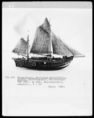 Fischerewer "HF 285", um 1880, Museumsmodell