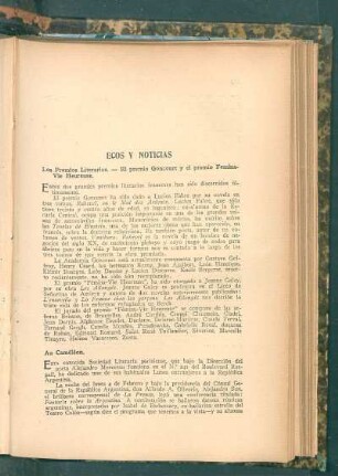 Los Premios literarios. - El premio Goncourt y el premio Femina-Vie Heureuse