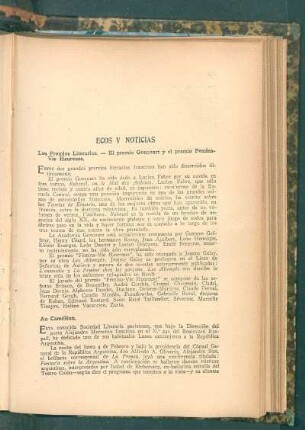 Los Premios literarios. - El premio Goncourt y el premio Femina-Vie Heureuse