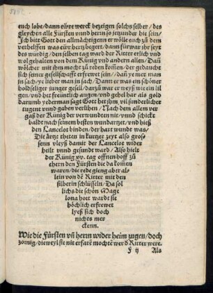 Wie die Fürsten und herrn wider heim zugen/ doch zornig/ dieweyl sie nit erfaren mochten wer der Ritter were.