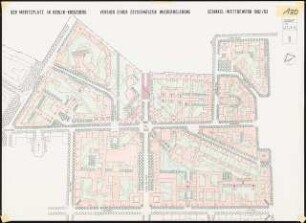Moritzplatz, Berlin-Kreuzberg Schinkelwettbewerb 1983: Städtebauliches Rahmenkonzept: Lageplan 1:1000