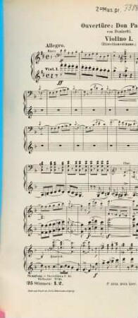 Ouvertüre Don Pasquale
