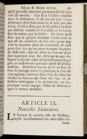 Article IX.