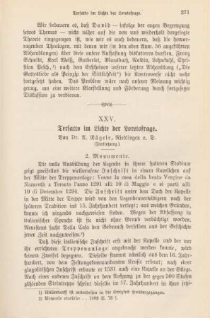 271-288 Tersatto im Lichte der Loretofrage : Fortsetzung