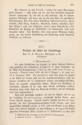 271-288 Tersatto im Lichte der Loretofrage : Fortsetzung