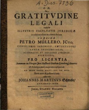 De Gratitudine Legali