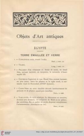 Égypte (Nr. 1 - 103)