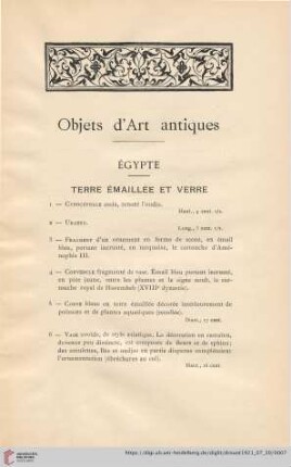 Égypte (Nr. 1 - 103)