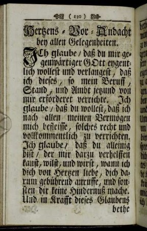 Hertzens-Vor-Andacht bey allen Gelegenheiten.