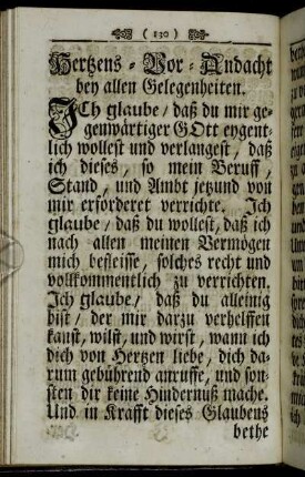 Hertzens-Vor-Andacht bey allen Gelegenheiten.
