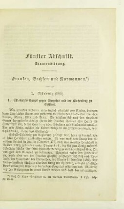 Fünfter Abschnitt. Staatenbildung. Franken, Sachsen und Normannen