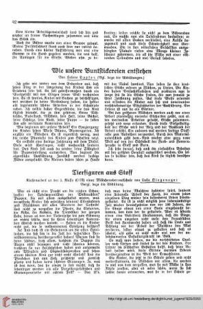 N.F. 9.1929 S. 42: Wie unsere Buntstrickereien entstehen