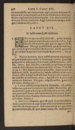 Caput XVI. De Iustificatione & fide iustificante.