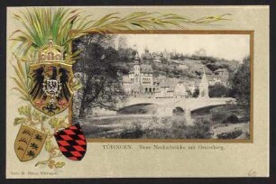 60, Tübingen. Neue Neckarbrücke mit Oesterberg.