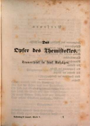 Sämmtliche Werke : in zwanzig Bänden ; [mit dem Bildnis des Verfassers]. 5