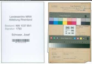 Entnazifizierung Josef Schroeer , geb. 16.11.1892 (Stadtinspektor)