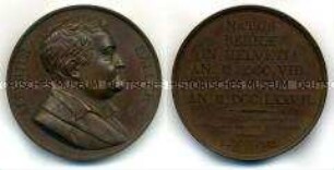 Series numismatica universalis virorum illustrium, Medaille auf Albrecht von Haller