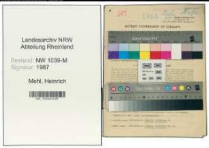 Entnazifizierung Heinrich Mehl , geb. 22.07.1897 (Steuerberater)