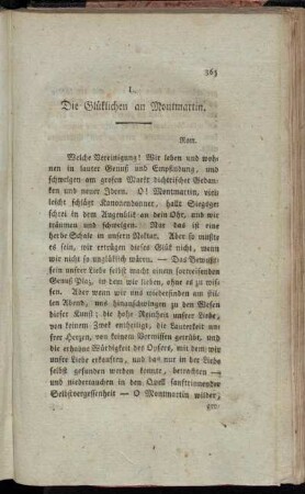L. Die Glüklichen an Montmartin. - LVII. Chiara an Fernando.