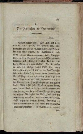 L. Die Glüklichen an Montmartin. - LVII. Chiara an Fernando.