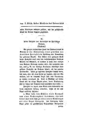 Ueber Methode des Unterrichts im schriftlichen Rechnen : (Beschluß)