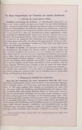 VI. Roms Emporsteigen zur Vormacht der antiken Kulturwelt