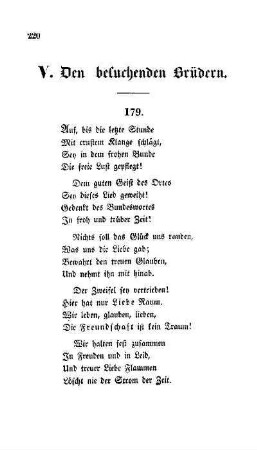 V. Den besuchenden Brüdern