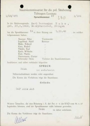 Hahn, Karl Borromäus