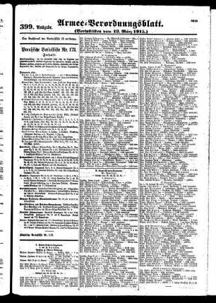 399.Ausgabe. Samstag, 13. März 1915