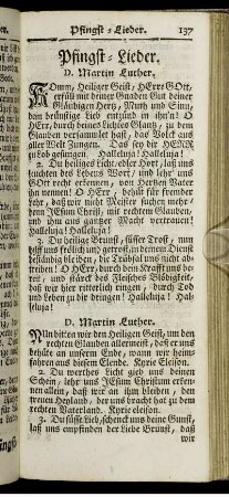 Pfingst-Lieder.