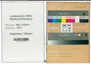 Entnazifizierung Wilhelm Hagemeier , geb. 16.09.1895 (Magaziner)