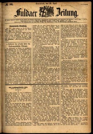 Ausgabe vom Samstag, den 28. April 1883.