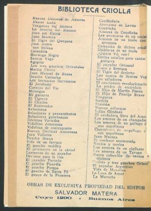 Biblioteca criolla