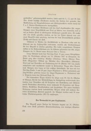 Der Vormarsch bis zum Tagliamento