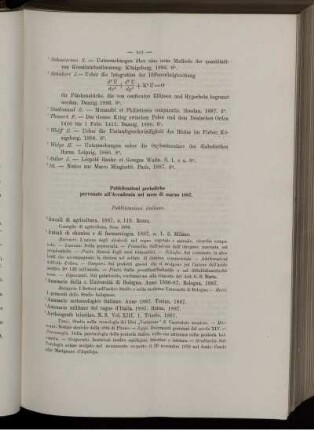 Pubblicazioni periodiche pervenute all' Accademia nel mese di marzo 1887.