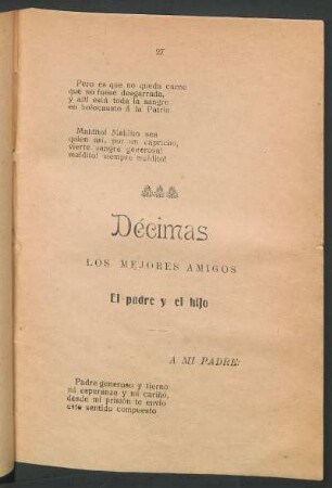 Décimas los mejores amigos : El padre y el hijo