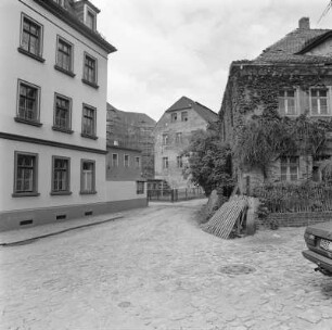 Bautzen, Burgplatz, Blick in die Rittergasse : Bautzen. Burgplatz, Blick in die Rittergasse