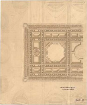 Neureuther, Gottfried von; München; Königlich - Bayerische Polytechnische Schule (TU) - Auladecke (Teilansicht)