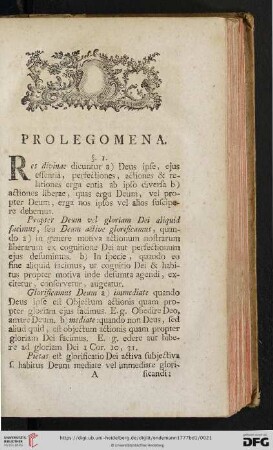 Prolegomena