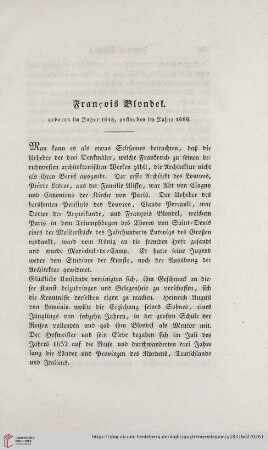 Francois Blondel, geboren im Jahre 1618, gestorben im Jahre 1686