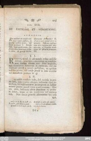 Tit. XVII. De Emtione Et Venditione.